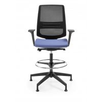 PROFIM - LIGHT UP Fotel Obrotowy Biurowy Gabinetowy 350S | Oparcie Siatkowe | Mechanizm Syncho | Hoker z Podnóżkiem | Zgodny z Rozporządzeniem z 2023 roku