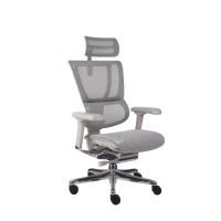 GROSPOL - IOO 2 Fotel Obrotowy GS Grey | Szary Stelaż | Szara Siatka | Mechanizm Drift Tilt | Podłokietnik 5D | Zgodny z Rozporządzeniem z 2023 roku