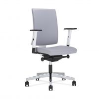 NOWY STYL - NAVIGO Fotel Obrotowy SWIVEL CHAIR UPH WHITE BASIC / INSERT / WINDOW | Oparcie Tapicerowane | Wersja Biała W | Wybór Typu Osłony Oparcia | Zgodny z Rozporządzeniem z 2023 roku