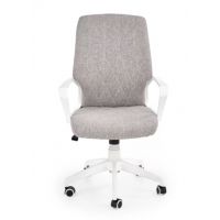 HALMAR - SPIN 2 Fotel Obrotowy | Jasny Popiel | Biały