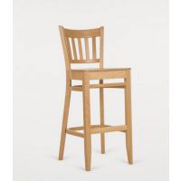 PAGED - H-5210 Krzesło Barowe | Siedzisko Tapicerowane | Buk | Kont.