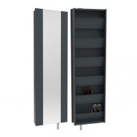 ALLHALL - HOME Szafa obrotowa płaska z lustrem HOP-3-BM