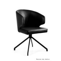 UNIQUE MEBLE - NOVO Krzesło Konferencyjne TC-2163 | Eko-skóra Czarna