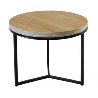 FURNITEX - ZY-06 Ława | Dąb naturalny | Nogi czarne