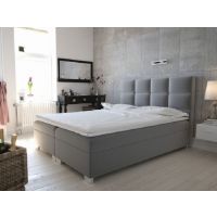 Mars Meble - KANADA Łóżko kontynentalne z pojemnikiem | 160x200 | Materac Bonell | Topper Visco