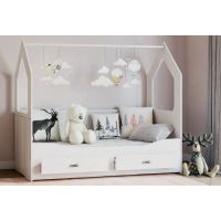 AJK meble - HERMES DOMEK Łóżko parterowe | Rozkładane