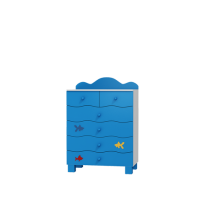 BabyBest - OCEANIK - STATEK Komoda 6 szuflad K-ST II