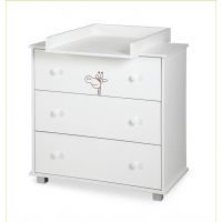KLUPŚ - ŻYRAFKA BIAŁA Komoda z przewijakiem