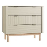 PINIO - MILOO Komoda 3-szufladowa | Szampański