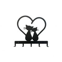 Art. Decoration - 1158 KOTY SERCE Wieszak na klucze