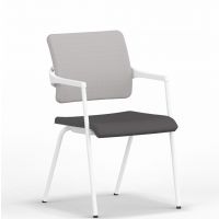 NOWY STYL - 2ME Krzesło konferencyjne W 4L ARM BL GBP | Wersja biała W | Na 4 nogach
