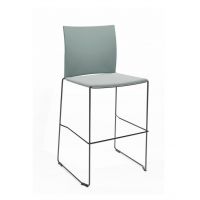 PROFIM - ARIZ Krzesło Barowe 560CV | Siedzisko Tapicerowane i Oparcie Plastikowe