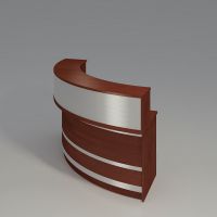 BIURO SERWIS - L-BOX Nadstawka Recepcyjna L-162 | L=160 | Front - stal szczotkowana