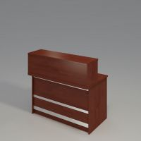 BIURO SERWIS - L-BOX Nadstawka Recepcyjna L-264 | L=140 | Front - płyta meblowa