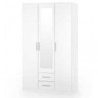 HALMAR - LIMA Szafa S-3 | biała z lustrem | z PL