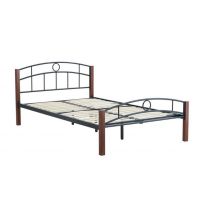 FURNITEX - LM1-FX Łóżko 120x200 | Czarno-brązowe