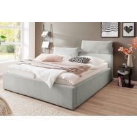 MC AKCENT - MALINDI Łóżko z pojemnikiem 180x200 | Tkanina Raven jasnoszara 06 | MAL18013