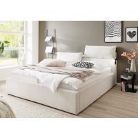 MC AKCENT - MALINDI Łóżko z pojemnikiem 140x200 | Tkanina Raven kremowa 22 | MAL14023