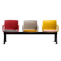 BGROUP - MANILA Ławka 3-osobowa M01 / M02 | Stelaż Metalowy | Kubełek z Tworzywa / Siedzisko Tapicerowane