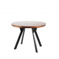 SIGNAL - MEDAN Stół rozkładany 100-168x76 | Blat płyta laminowana palisander | Stelaż metal czarny | z PL | DOSTĘPNE OD RĘKI