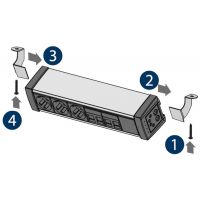 FORMAT - SKLEP - DESK SOCKET Mediaport D8M3GB3RJ1VG1HD | 3 x 230 V | 3 x RJ45 kat 5e | 1 x VGA | 1 x HDMI | 6 Modułów