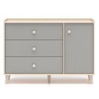 ML MEBLE - MEVEL 05 Komoda 120 | Szary Pallad | Piasek Pustyni