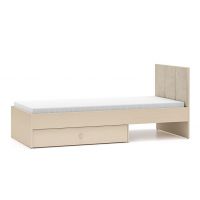 ML MEBLE - MEVEL 08 Łóżko 90 | Piasek Pustyni + Welur Beżowy