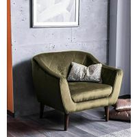 SIGNAL - MOLLY 1 Velvet Fotel | Tkanina | Oliwka Bluvel 77 | Nogi wenge | z MR