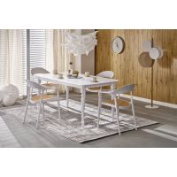 HALMAR - NELSON Stół rozkładany 160-200x90x76 | biały