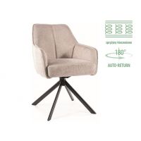 SIGNAL - NOTTI BREGO Krzesło | Obrót siedziska | Jasny Beż 31 | Stelaż Czarny mat