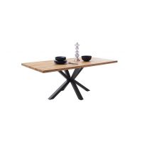 MC AKCENT - DEBA Stół drewniany 200x100 | Obrzeże proste | Stelaż pająk | DE20SPGW | DETGSSXL