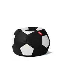 GIGANT PUFA - Pufa PIŁKA EKOSKÓRA 250L czarno-biała