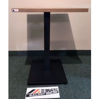 STEMA - Stolik Kawowy SH-2011-1/60/B | Blat 53x53x2,5 cm | Noga Stal Malowana Proszkowo na Kolor Czarny | Blat Rockford Ciemny | DOSTĘPNY OD RĘKI