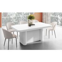 HUBERTUS - PORTOFINO Stół 160-412x100 | Biały połysk