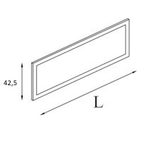 AMS Meble Biurowe - Przegroda do biurka PD1 | Panel Płytowy Obustronnie Tapicerowany | L=120 cm