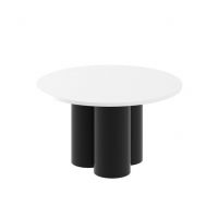 HUBERTUS - RAVEO MINI Ława | Biały połysk | Czarny połysk