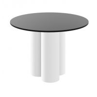 HUBERTUS - RAVEO Stół | Czarny mat | Biały połysk