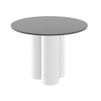 HUBERTUS - RAVEO Stół | Szary mat | Biały połysk