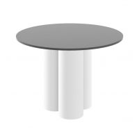 HUBERTUS - RAVEO Stół | Szary połysk | Biały połysk