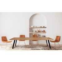 ORTUS - ROMANO Orzech Stół nierozkładany | Krawędź naturalna | Grubość blatu 4 cm