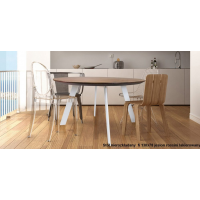 ORTUS - ROMANO Dąb Stół okrągły nierozkładany | Krawędź ścięta | Grubość blatu 4 cm