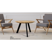 ORTUS - ROMANO Dąb Stolik okrągły | Krawędź ścięta | Grubość blatu 4 cm | Lakier