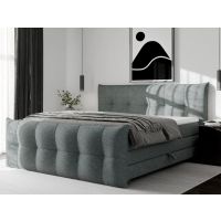 MPF MEBLE POLSKIE FIJAŁEK - RONDO Łóżko Kontynentalne z pojemnikiem | Materac Bonnel | Materac Pocket | Topper | 160x200