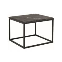 SIGNAL - ROSSI B Ława | Czarny efekt marmuru | Nogi czarny mat