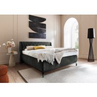 MC AKCENT - SARNIA Łóżko bez pojemnik 160x200 | Tkanina ciemnozielona 11 | SAR16061