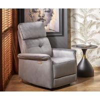 HALMAR - SEMIR Fotel | Elektrycznie rozkładany | Gniazdo USB | popielaty