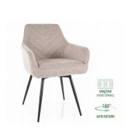 SIGNAL - SERVIO BREGO Krzesło | Obrót siedziska | Tkanina Brego 31 jasny beż