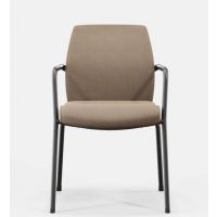 BGROUP - SKILL Krzesło Konferencyjne SKS44B | Oparcie Tapicerowane | Na 4 nogach | Sztaplowanie do 2 sztuk