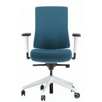 BGROUP - SKILL Fotel Obrotowy SKSW | Obciążenie do 150 kg | Oparcie Tapicerowane | Biały | Zgodny z Rozporządzeniem z 2023 roku