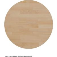 FAMEG - BASIC Blat średnica 60 | Lite drewno bukowe mikrowczep | Grubość blatu 3,8 cm